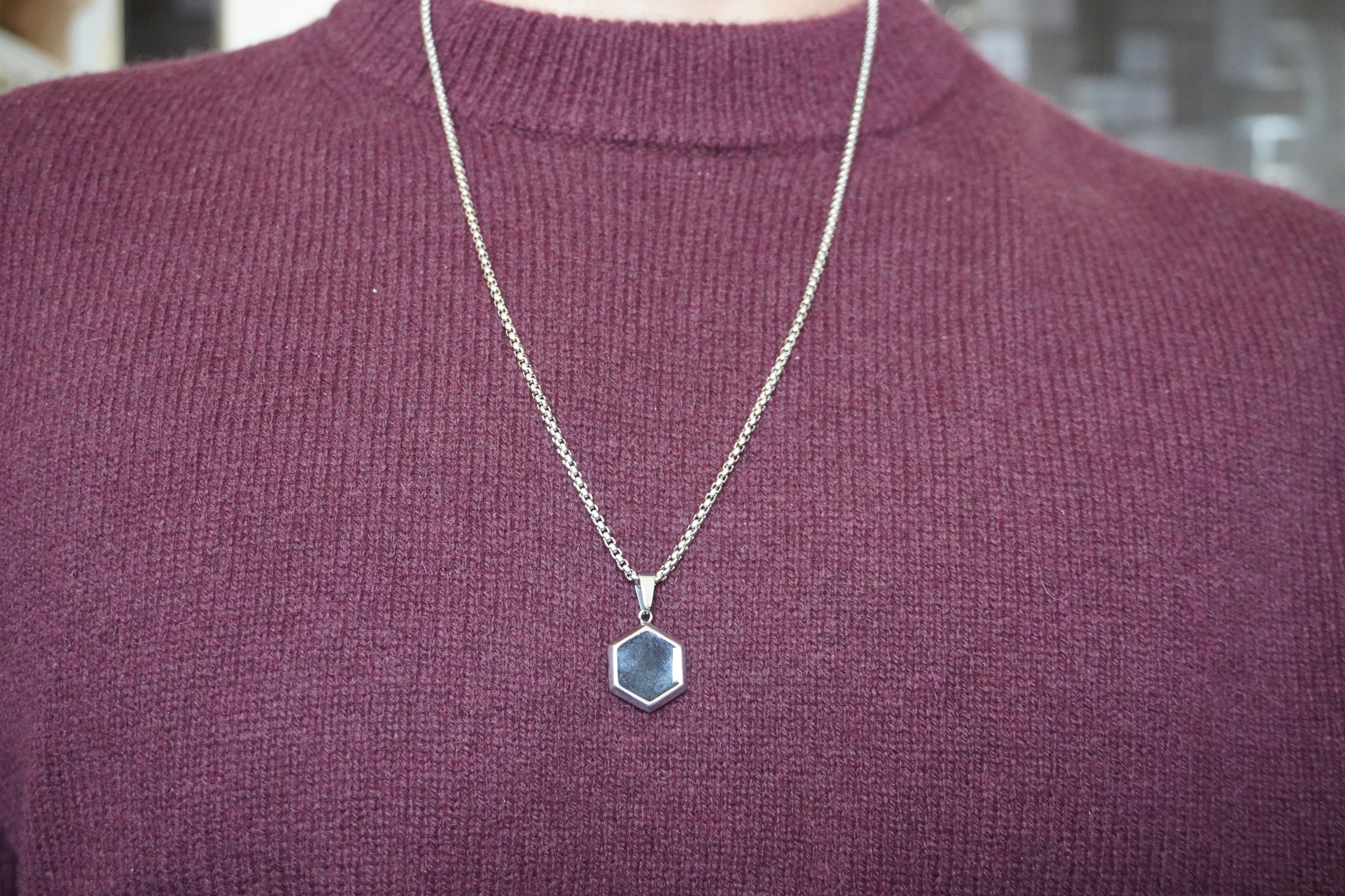 Hexagonal Enamel Pendant 60cm