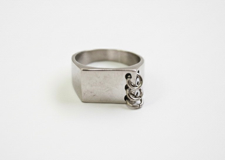 3 small rings Rectangular Band