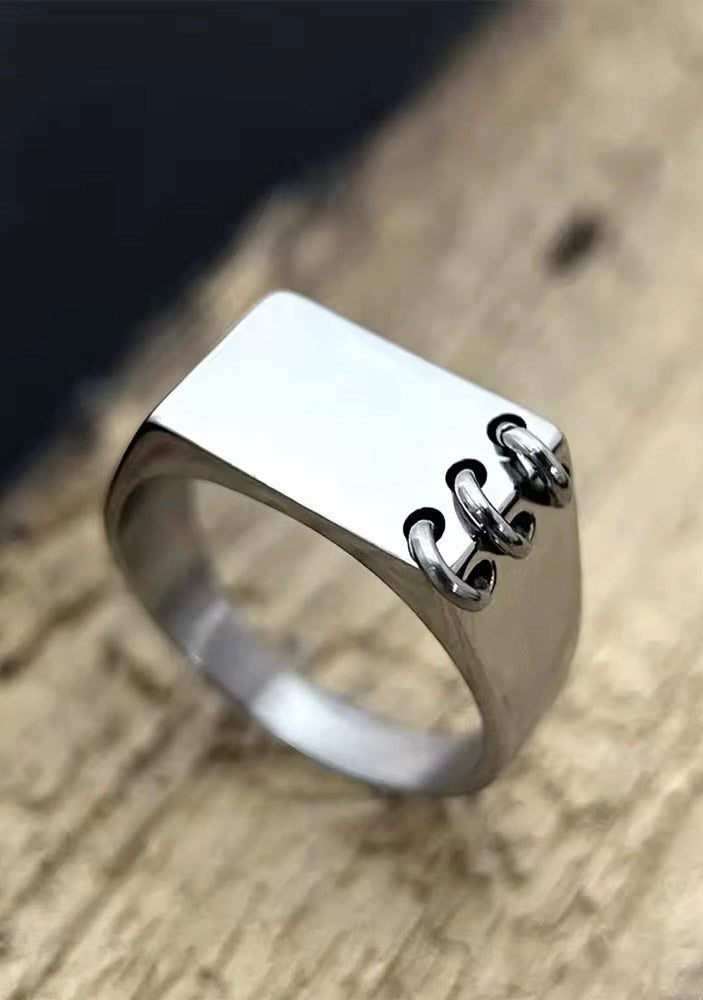 3 small rings Rectangular Band