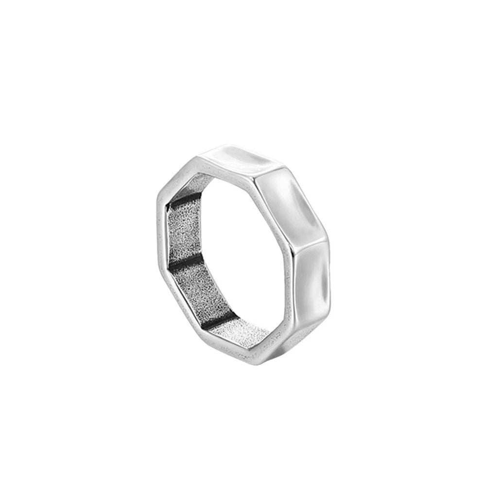 Octagonal Polished Band Ring